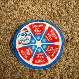 Blue and Red Cheese Design Coin Purse (Small coin wallet - souvenir from Japan)